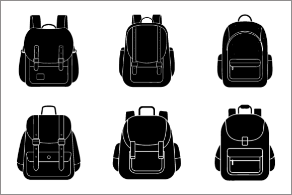Backpack Icon Vector Art Silhouette