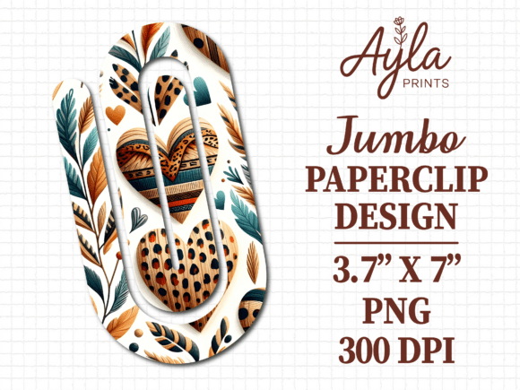 Boho Leopard Heart Jumbo Paperclip: A Unique Blend of Style and Functionality