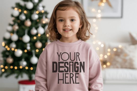 Christmas Kids Sweatshirt Mockup