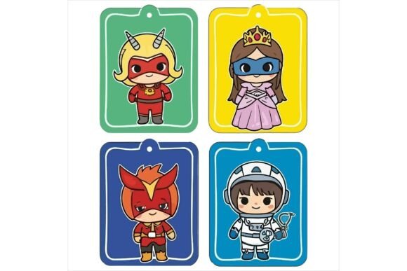 Collection of Superhero and Princess Tag: A Versatile Asset for Creative Workflows