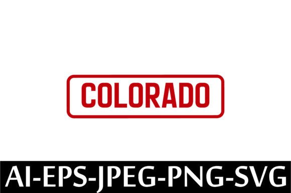 Colorado Rubber Stamp Design Vector