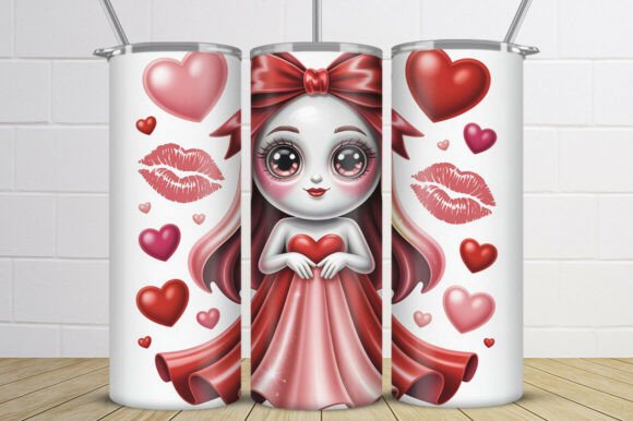 Cute Valentine Ghost Tumbler Wrap PNG: A Trendy Addition to Your Creative Projects