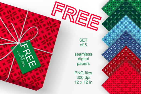 FREE Papers - Xmas Floral Ornaments PNG