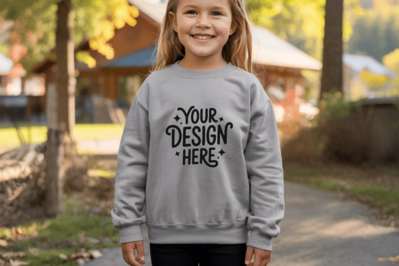 Gildan 18000B Crewneck Kids Mockup 17