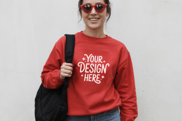 Gildan 18000B Kids Sweatshirt Mockup 35