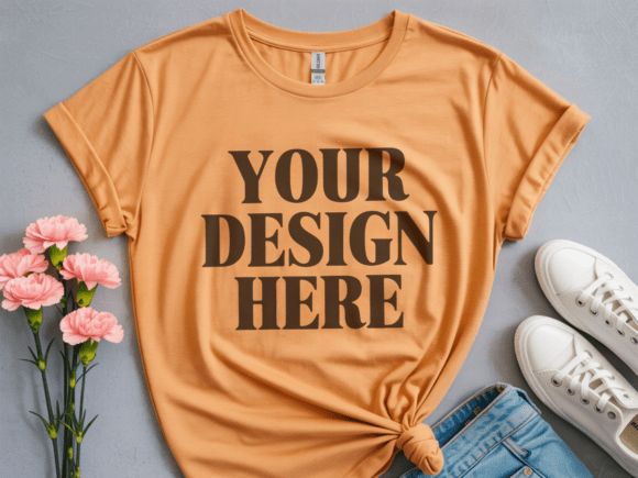 Gildan 64000 T-shirt Flat Lay Mockup 40