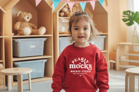 Kids Gildan 18000B Sweatshirt Mockup 18