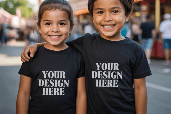 Kids Gildan 5000B Siblings Mockup 10