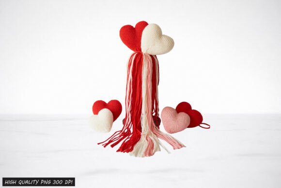 Knitted Heart Yarn Clipart PNG: A Versatile Design for Creative Projects