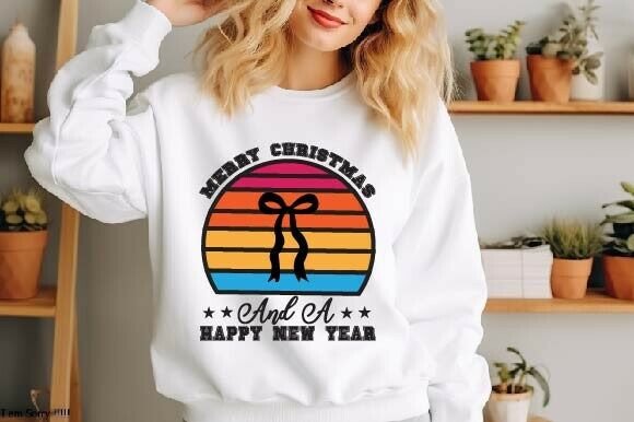Merry Christmas and a Happy New Year SVG Design: A Versatile Cutting File for All Occasions