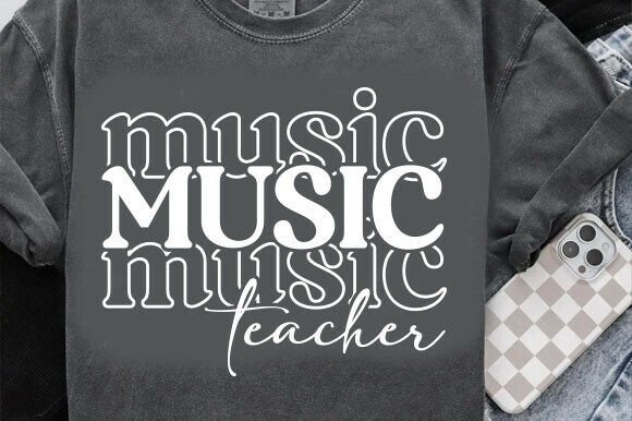 Music Teacher SVG, T-Shirt Design for Creative Workflows