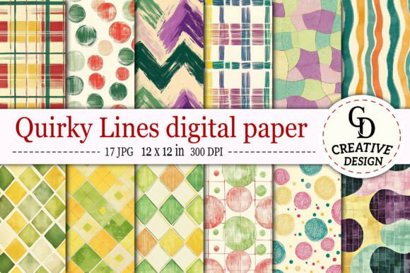 Quirky Lines Digital Paper