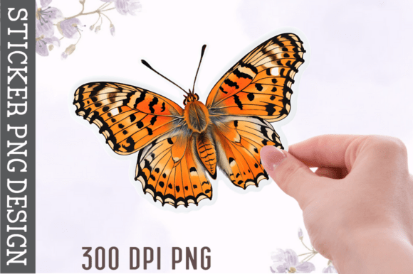Small Orange Butterfly Sticker PNG: A Versatile Design for Creative Projects