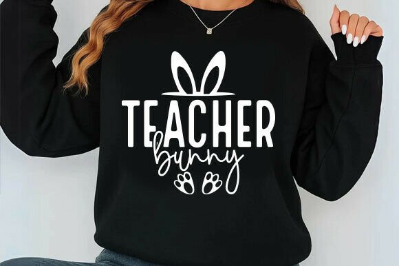 Teacher Easter Svg, Teacher Bunny Svg