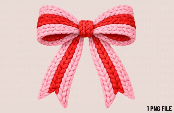 Valentine Pink Coquette Bow PNG