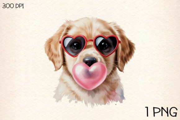 Valentine's Day Dog PNG Clipart for Creative Projects