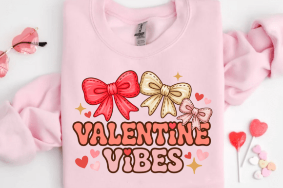 Valentine Vibes PNG, Knit Bows Retro: A Digital Design for Creative Projects